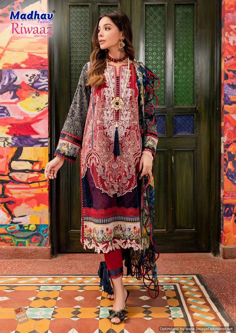 Madhav Riwaaz Vol 8 Cotton Wholesale Readymade Pakistani Salwar Suit Catalog — Wholesale Salwar Suits, MPA wholesale from Surat — view 5